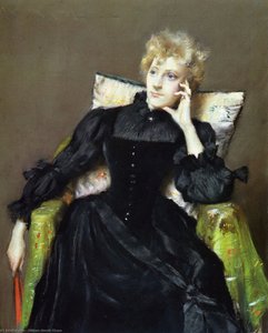 Seated Woman In Black Dress — William Merritt Chase