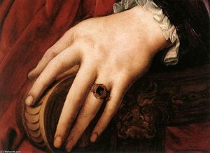 Portrait De Lucrezia Panciatichi (détail) — Agnolo Bronzino
