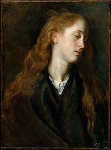 Study Head Of A Young Woman — Sir Anthony Van Dyck