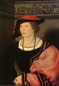 Benedikt Von Hertenstein, Oil On Paper Mounted — Hans Holbein The Younger