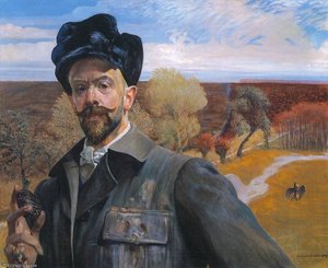 Selfportrait With Pisanka — Jacek Malczewski