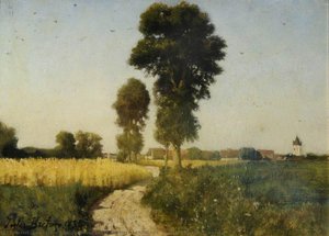 Landscape, Courrières, France — Jules Adolphe Aimé Louis Breton