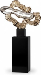 Golden Abstract Resin Sculpture - Large Contemporary Art Piece