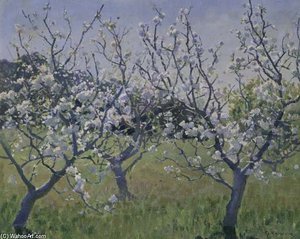 Spring In The Orchard — Elioth Gruner