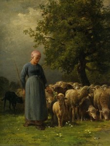 The Missing Flock — Charles-émile Jacque