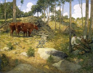 Midday Rest In New England — Julian Alden Weir