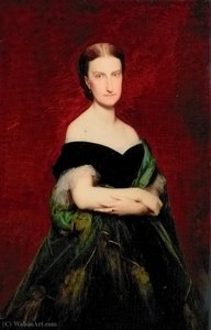 Portrait Of Maria Carolina Augusta Of Bourbon, Princess Of Two Sicilies, Duchess Of Aumale — Charles François Jalabert