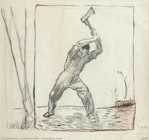 Bûcheron, Étude — Ferdinand Hodler