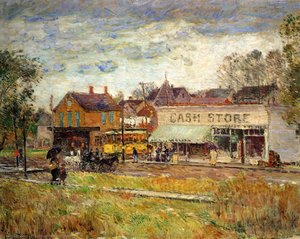 End Of The Trolley Line, Oak Park, Illinois — Frederick Childe Hassam