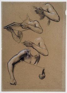 Four Figure Studies On One Sheet — Sir Edward John Poynter
