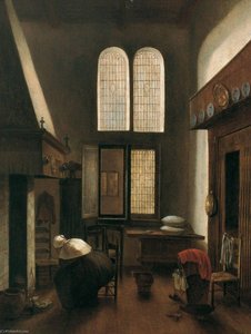 Interior Scene (woman Seated By A Hearth) — Jacobus Vrel