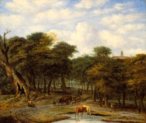 Forest Clearing With Cattle — Philips De Koninck
