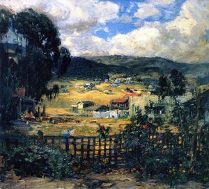 The Garden Fence — Joseph Kleitsch