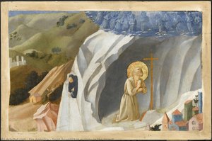 Saint Benedict In Ekstase In Der Wüste — Fra Angelico