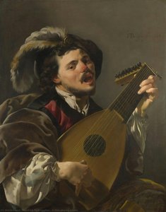 A Man Playing A Lute — Hendrick Terbrugghen