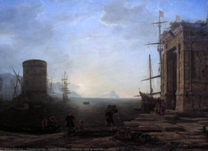 Harbour View At Sunrise — Claude Lorrain (claude Gellée)
