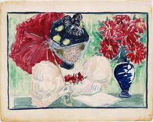 A Woman Reading A Book — Maurice Brazil Prendergast