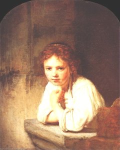 A Girl At A Window — Rembrandt Van Rijn