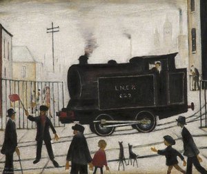 Level Crossing — Laurence Stephen Lowry