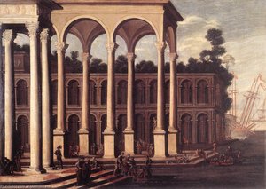 The Embarkation Of A Queen — Agostino Tassi