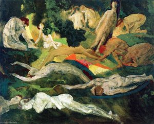 Figures In A Landscape — Arthur B. Davies