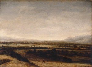 Flat Landscape With A View To Distant Hills — Philips De Koninck