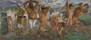 The Foolish Old Man Moves A Mountain — Xu Beihong