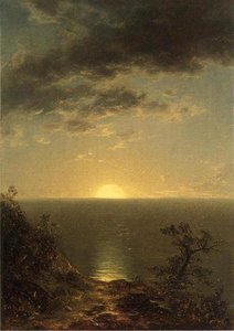 Moonrise On The Coast — John William Casilear