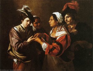 Gypsy Fortune Teller — Bartolomeo Manfredi