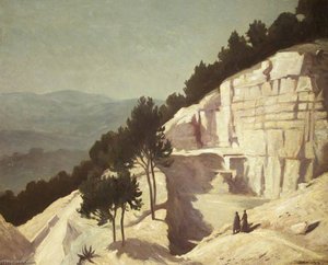 Mountainous Landscape With Rock Cut Dwellings — Gerard Chowne