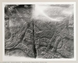 [relief Carving, Mayan Ruins, Chichen Itza] — オクタビオ・メデリン