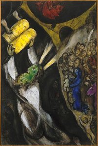 Moses Receiving The Tablets Of Law — Marc Chagall