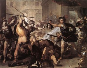 Perseus Och Fineeus Kamp — Luca Giordano