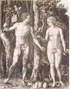 Adam And Eve After Durer — Hieronymus Wierix