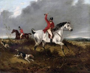 A Huntsman Sending Hounds Into Cover — William Webb