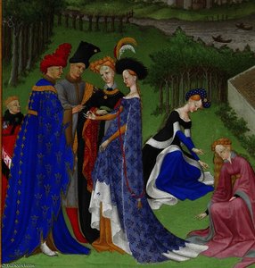 Les Tres Riches Heures Du Duc De Berry Avril Detail — Pol De Limbourg