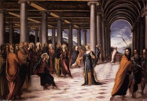 Christ Et La Femme Adultera — Jacopo Tintoretto