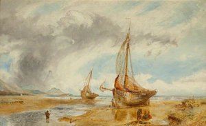 Shore Scene With Trawlers — William Joseph Julius Caesar Bond