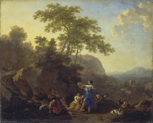 The Musical Shepherdess — Nicolaes Pietersz Berchem