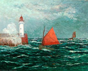 Back To Fishing Boats In Belle-isle-en-mer — Maxime Emile Louis Maufra