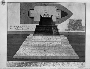 The Roman Antiquities, T. 4, Plate Xii. View Of An Entrance To The Upper Room Into The Boulder Burial D`elio Adriano. — Giovanni Battista Piranesi