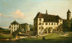 The Fortress Of Königstein: Courtyard With The Magdalenenburg — Bernardo Bellotto