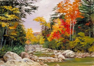 Teintes Automnales Dans Les White Mountains, New Hampshire, États-unis — Marianne North