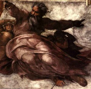 Creation Of Sun And Moon — Michelangelo Buonarroti