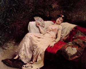 Reclining Lady — Raimundo De Madrazo Y Garreta