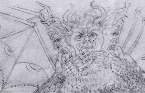 L'enfer, Canto Xxxiv (détail) — Sandro Botticelli