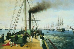 Emperor Nicholas I On The Nevka Steamship — Alexej Bogoljubov