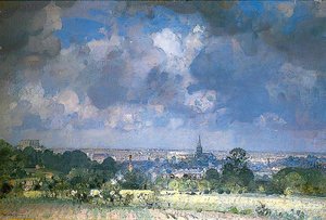 View Of Norwich From The Bungay Road, Norfolk — Sir John Alfred Arnesby Brown