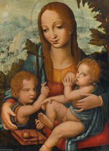 Virgin And Child With The Infant St John The Baptist — Fernando Llanos