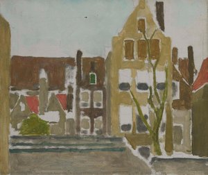 A Group Of Houses, George Hendrik Breitner, C. 1880 - C. 1923 — George Hendrik Breitner